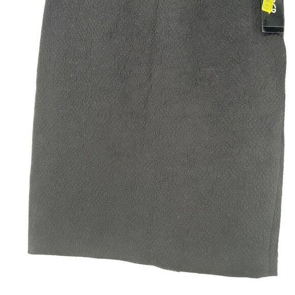 Kasper Skirt Black Pencil Straight Quilted Career Size 4 Satin Trim Metropolitan - Picture 7 of 8